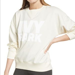 IVY PARK Cream Ribbed Sweatshirt
